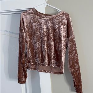 velvet long sleeve shirt